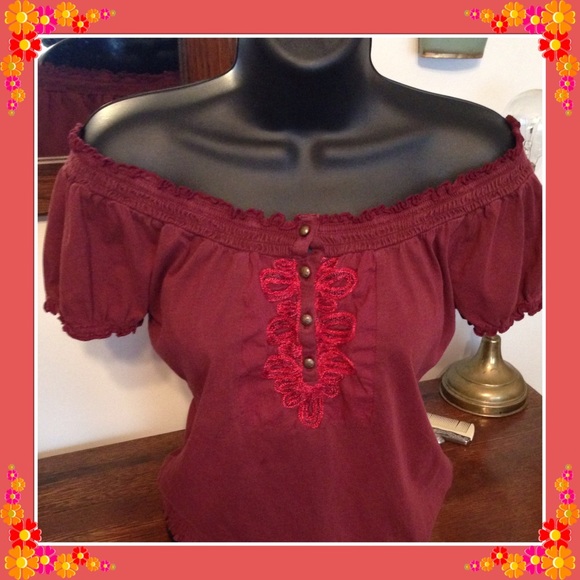 ⚡️SALE⚡️Lucky Brand Off the Shoulder Boho Top❤️it!