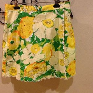 💞 Adorable graphic wrap skirt yellow flower