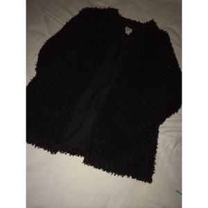 H&M black fuzzy pullover