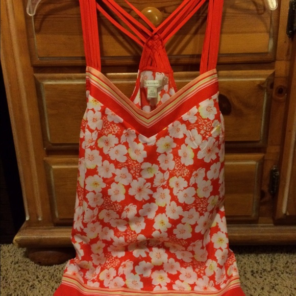 Orange colored fashion tank