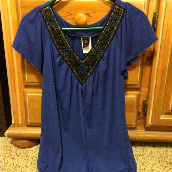 Ocean blue fashion top