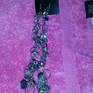 Long dangle silver earrings!