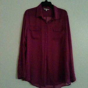 CAbi- Purple Sheer Button down