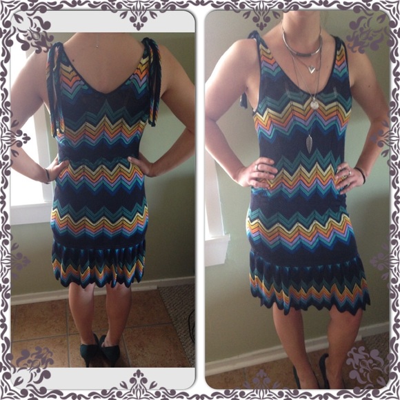 French connection navy blue knit dress SZ 12 - Picture 3 of 3