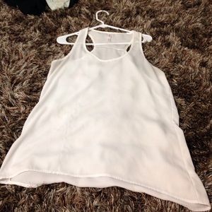 Flowy white tank top