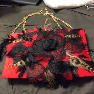 Red evening bag