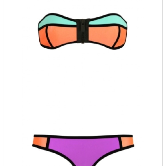 Sexy 2 piece color block bikini nwt S M L - Picture 2 of 3