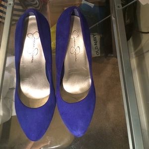 Size 9 Blue Jessica Simpson platform pumps!