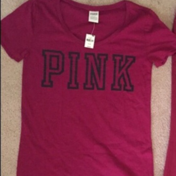 VS PINK maroon shirt