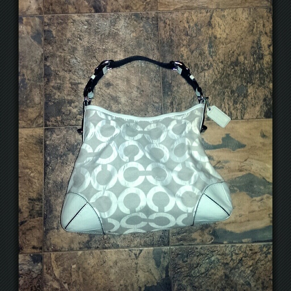 White Signature Coach Handbag NICE