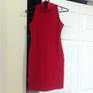 Mid turtle neck fitted dress!