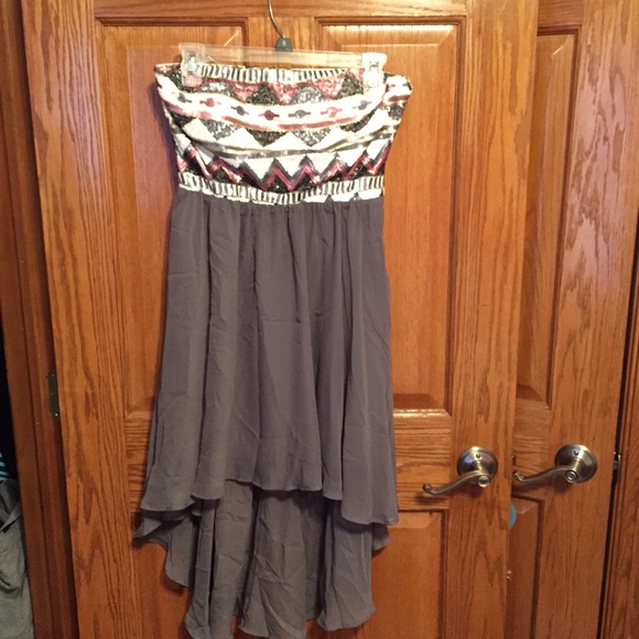 High low dress , size medium , Aztec sequin print