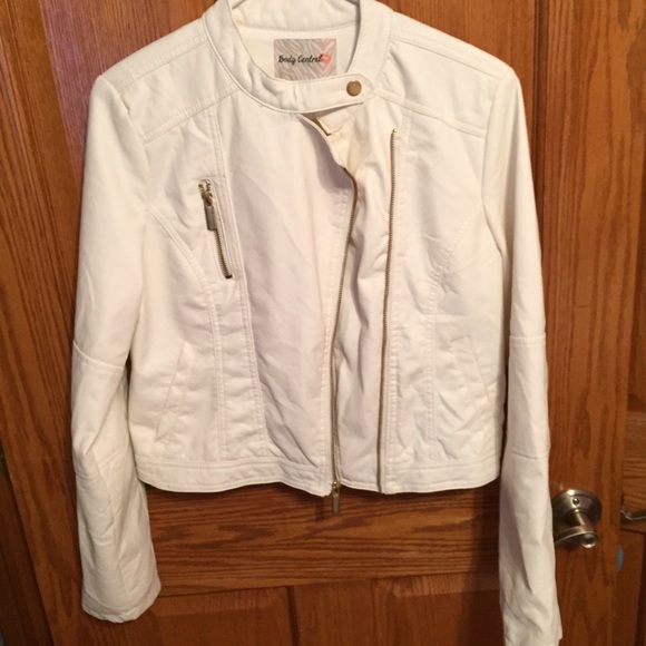 White leather jacket , size medium