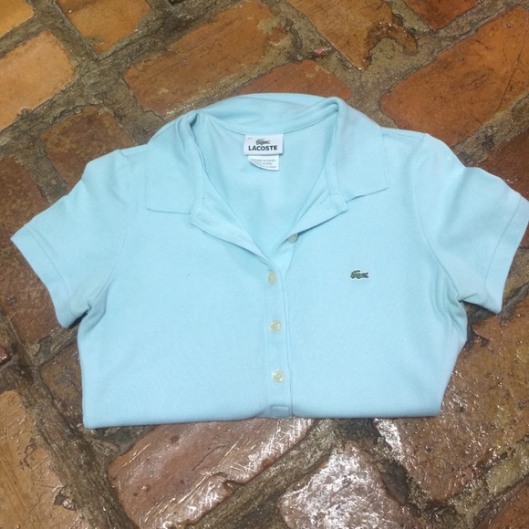 Like NEW! Baby Blue Lacoste Polo. *Authentic*