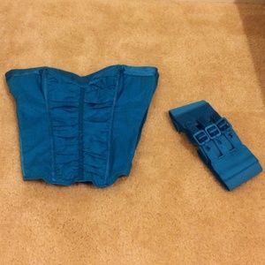 ❌Sold in Bundle❌ bebe Blue Bustier