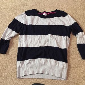 Navy and Gray Stripped Top