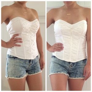 ❌Sold in Bundle❌ bebe White Bustier