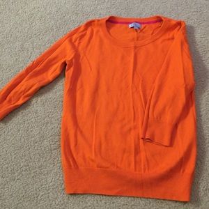 Orange, Cashmere Blend, 3/4 Sleeve Sweater