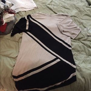 Tan black sweater dress