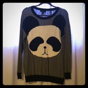 Forever 21 panda face sweater