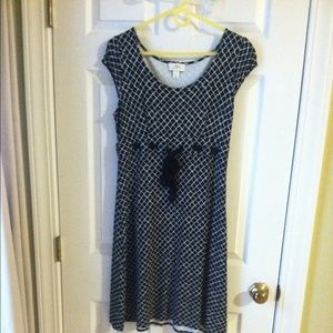 Ann Taylor Loft Black and White knit dress