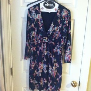 Boden Blue print knit dress