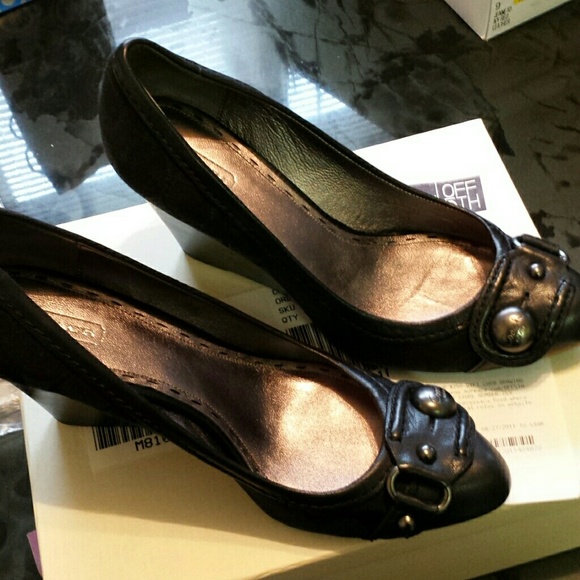 Black Coach Wedges