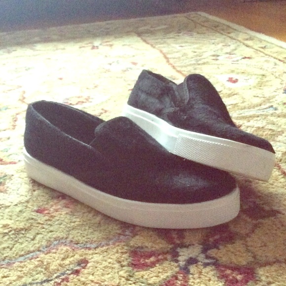 Topshop fur loafers