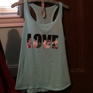 baby blue tank top