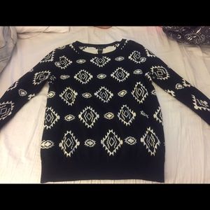 Black and white sweater