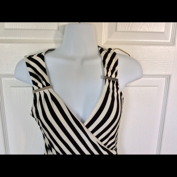WHBM black/white striped tank - Picture 3 of 4