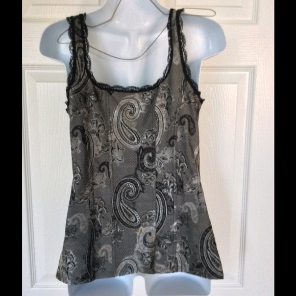 Lightweight brocade tank, corset-esque - Picture 3 of 4