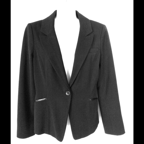 Black, leather trimmed BR jacket