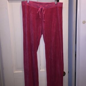 Juicy Couture pink Velour track suit pant!