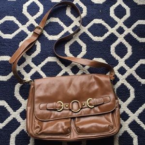 Nine West leather saddle bag.