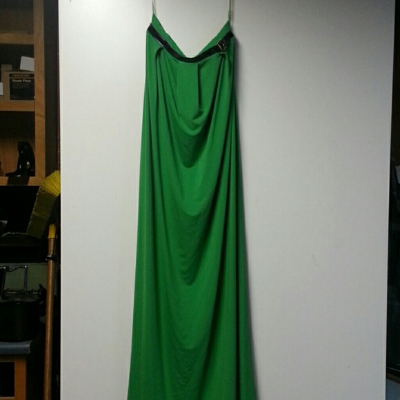 Green maxi dress