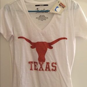 NWT Texas glitter v neck