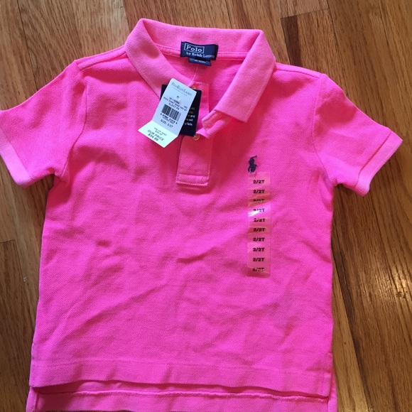 Boys hot pink polo