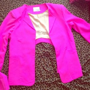 A hot pink blazer.