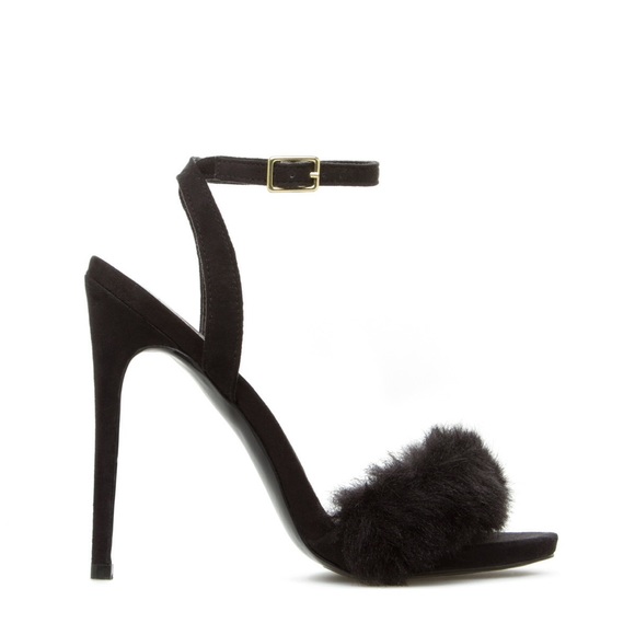 Sexy Fur Strap Heels