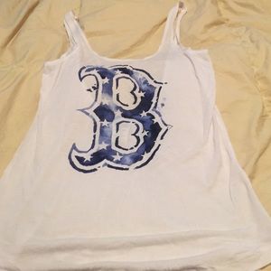Pink & 8th and Ocean Collaboration Red Sox Tank