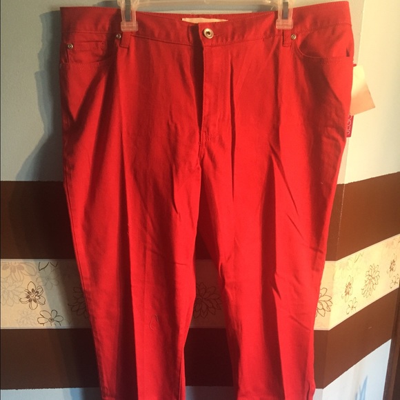 Red size 18 skinny jeans