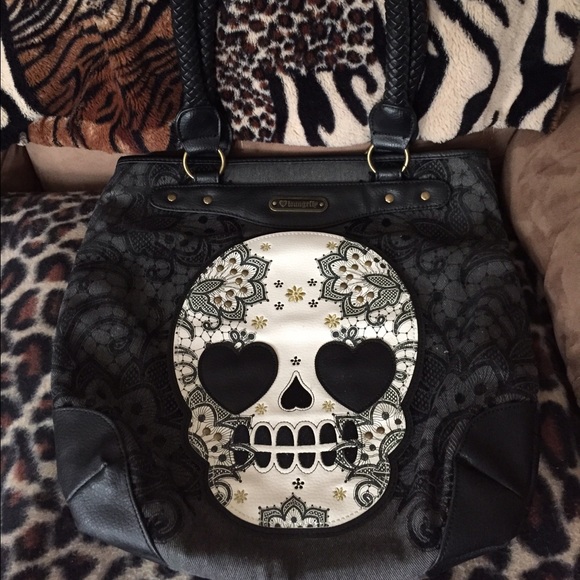 🌺 BEAUTIFUL HEAVY DUTY SKULL FAIRY HANDBAG~ NWOT