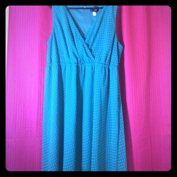 Green hi-low dress