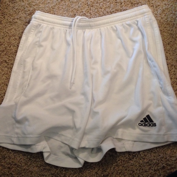 White soccer shorts