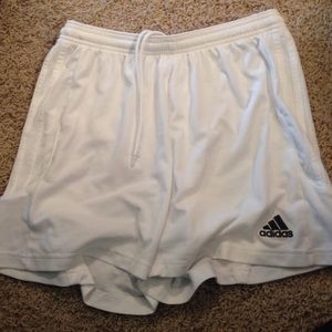 White soccer shorts