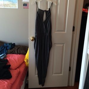 Silence + Noise Heather Gray Jumpsuit