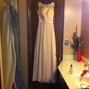 Blush long prom dress!