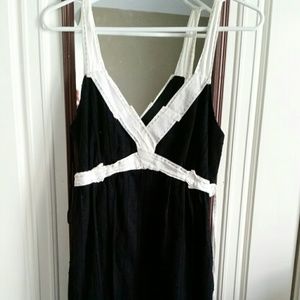 Black and white, cotton dress! Super cute on!