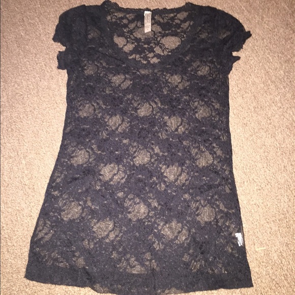 Black lace shirt
